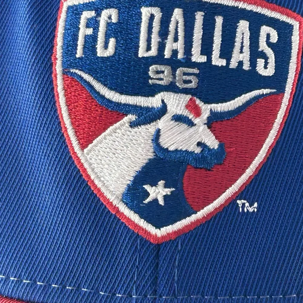 FC Dallas 96 MLS Adidas Small/Medium Adult Fitmax 70 Hat Cap‎ Blue/Red/White